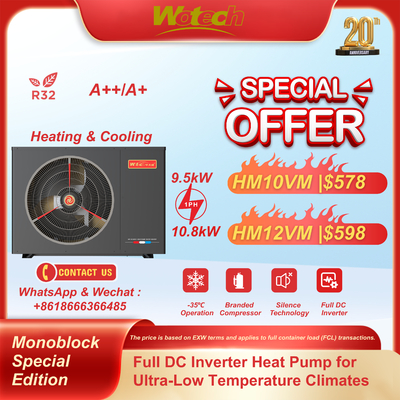 kopen Ultra Lage Temperatuur Inverter R32 Monoblock Special Edition Warmtepomp voor Vloerverwarming online vervaardiging
