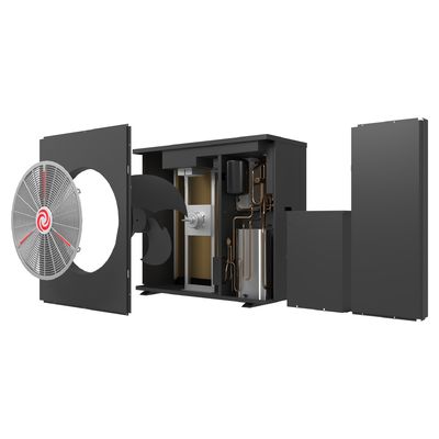 Gegalvaniseerde stalen behuizing 9kw Evi Inverter R32 Monoblokwarmtepomp voor koud gebied