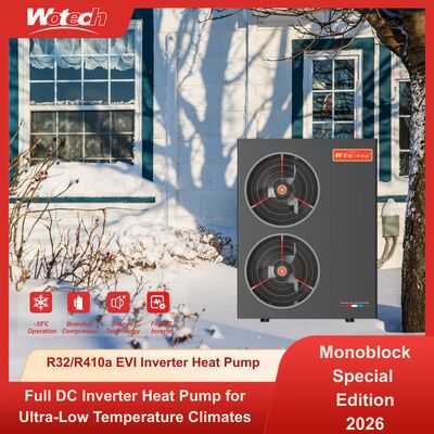 380V-omvormer R410a/R32 Monoblok Heat Pump Special Edition voor verwarming en koeling -35°C